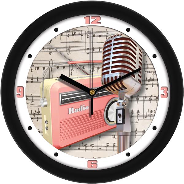 Black Radio Retro Wall Clock - SuntimeDirect